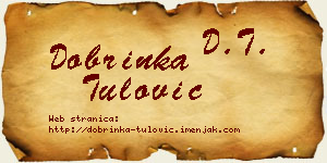 Dobrinka Tulović vizit kartica